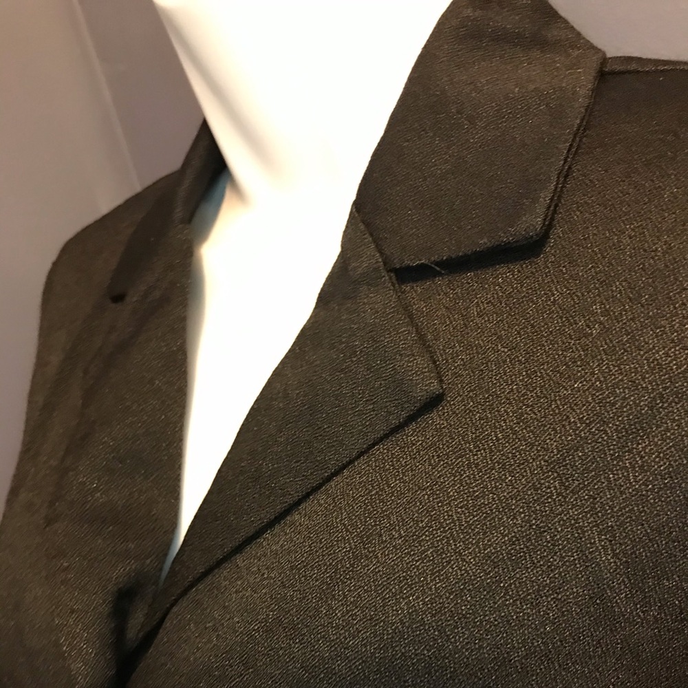 Vintage AGB Black Blazer Style Top | Button Front Blouse | Classic Workwear S - Picture 4 of 5